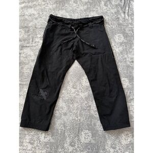 Hayabusa Jiu Jitsu Gi Pants A2 Black Embroidered Logo Drawstring BJJ Uniform